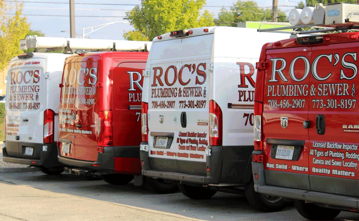 Roc's Plumbing trucks